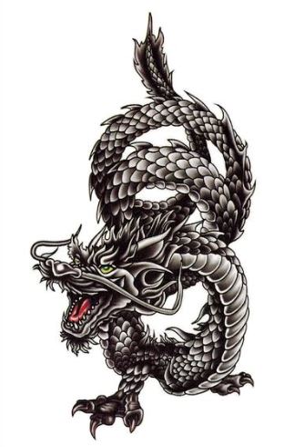 verkoop - attributen - Hebbedingetjes - Tattoo draak zwart